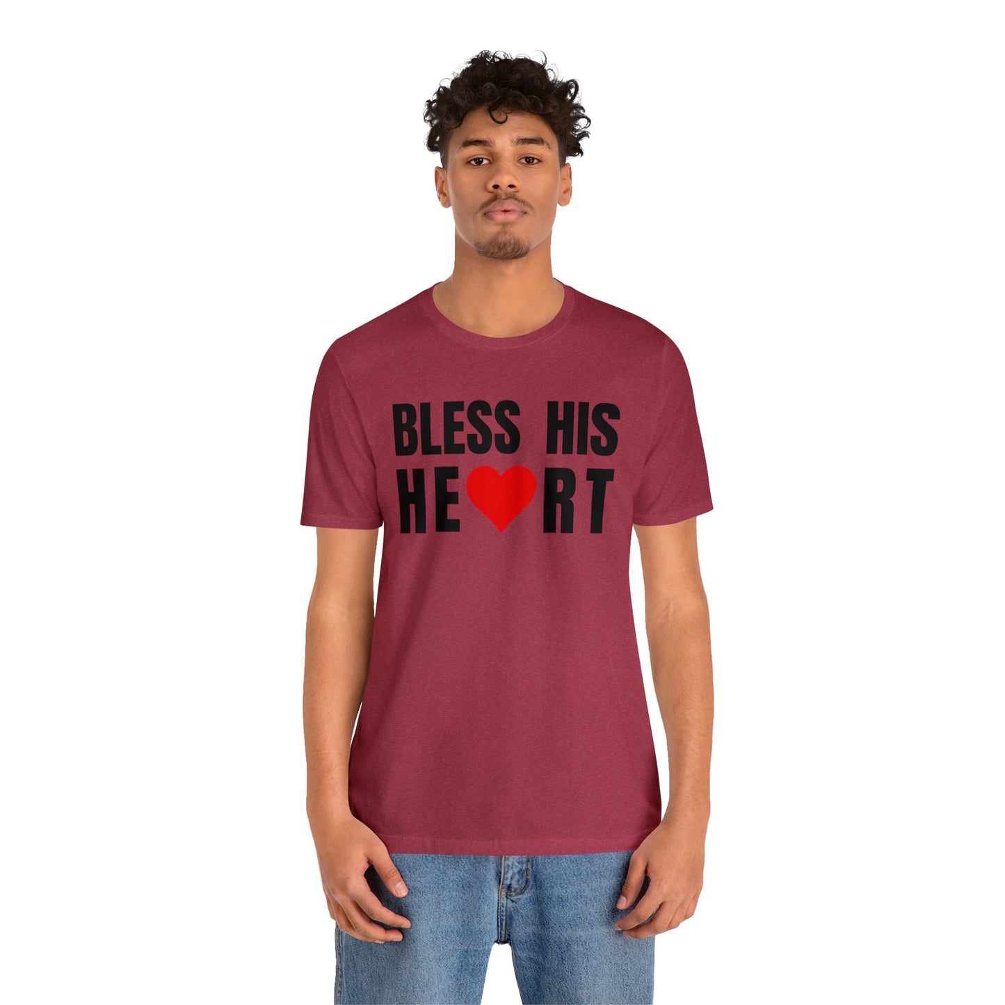 Bless His Heart - Unisex Jersey Short Sleeve Tee