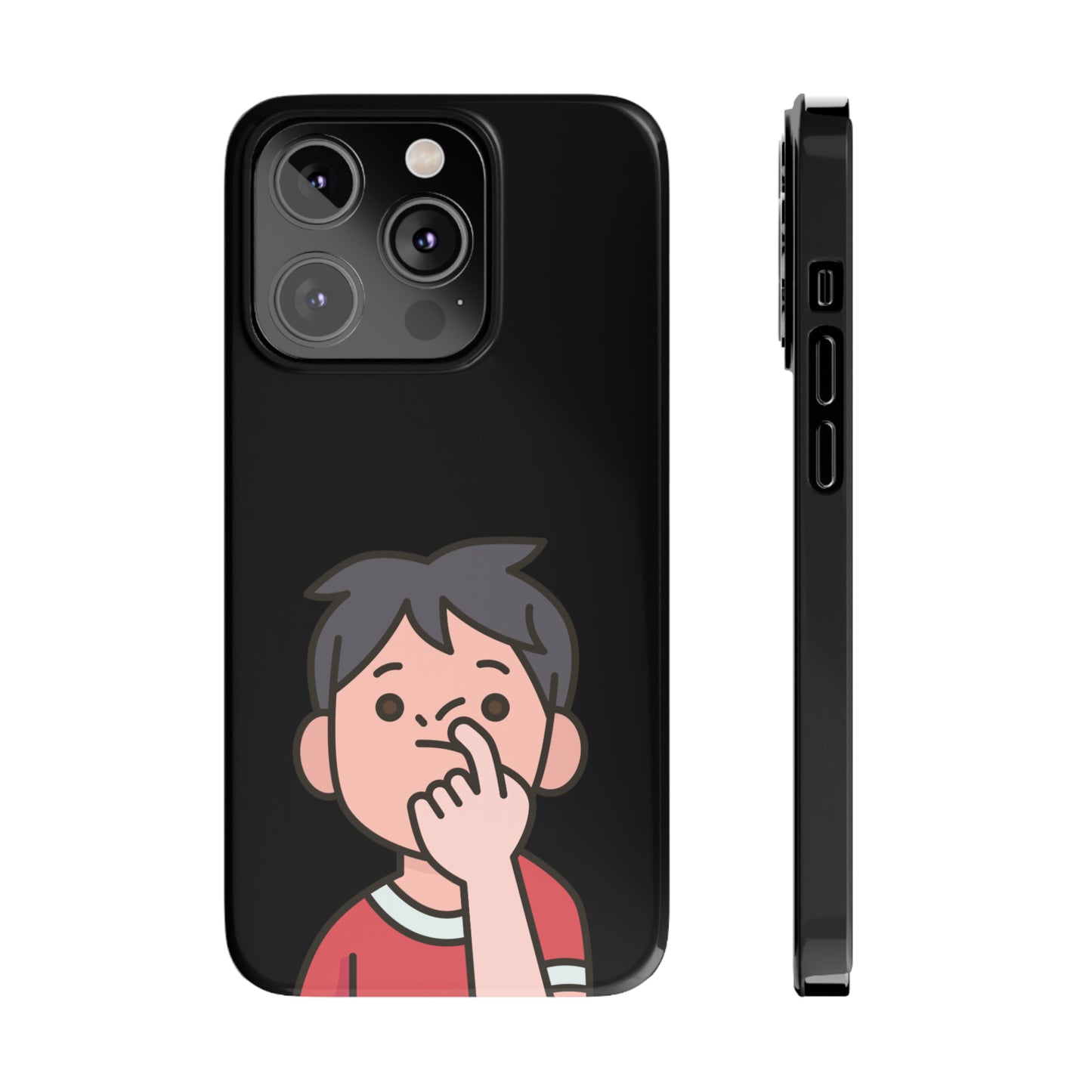 Silly Slim Phone Cases - Boy Picking Nose