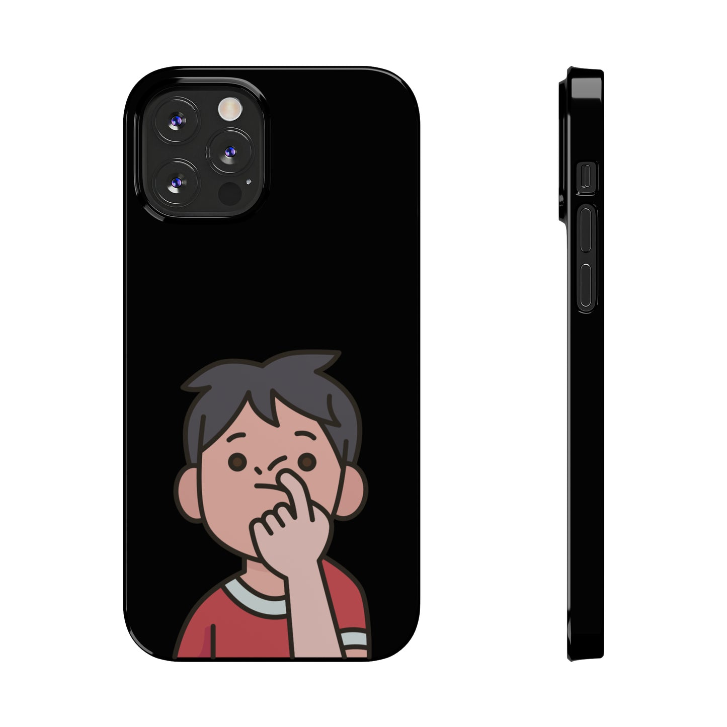 Silly Slim Phone Cases - Boy Picking Nose