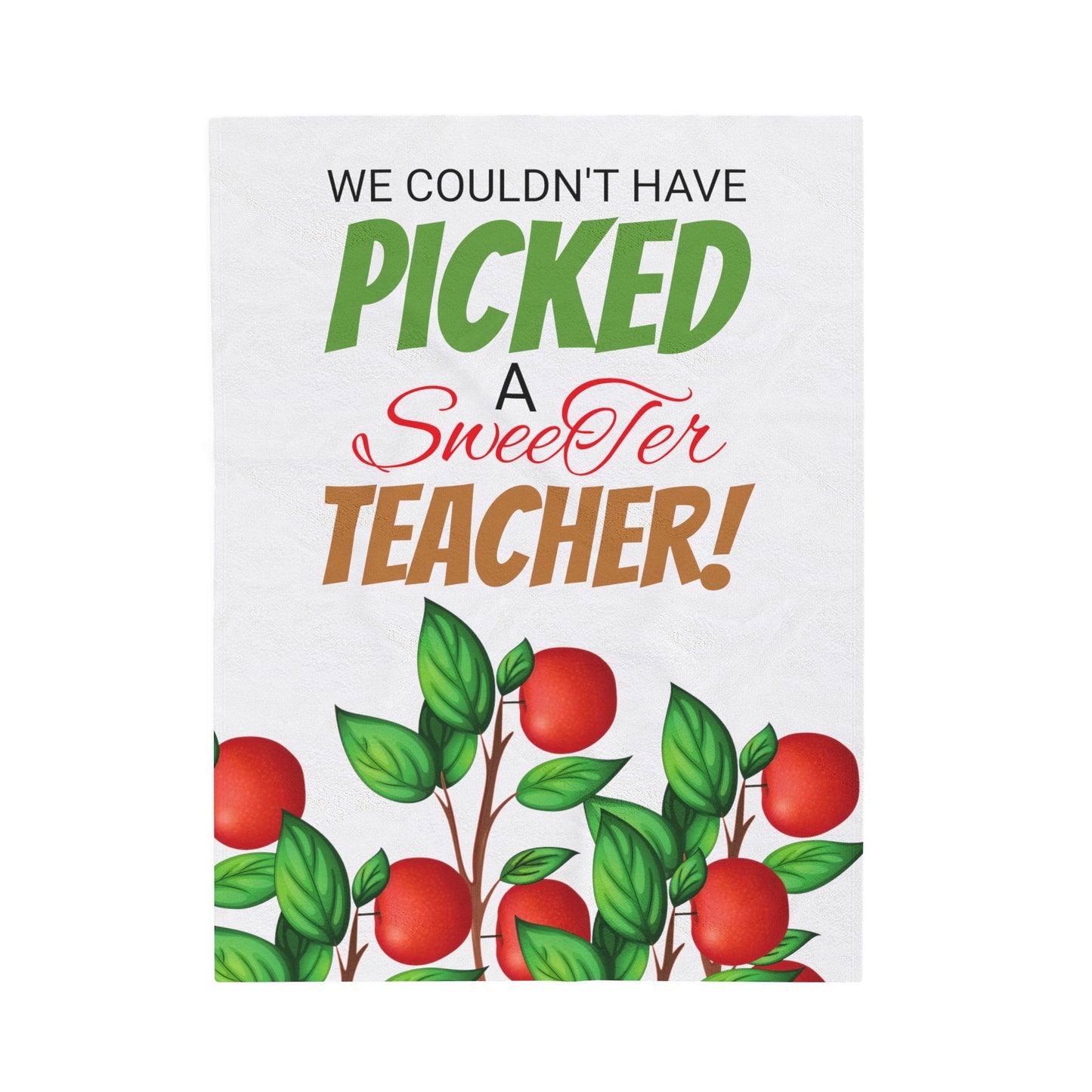 Velveteen Plush Blanket - We Couldn't Have Picked A Sweeter Teacher