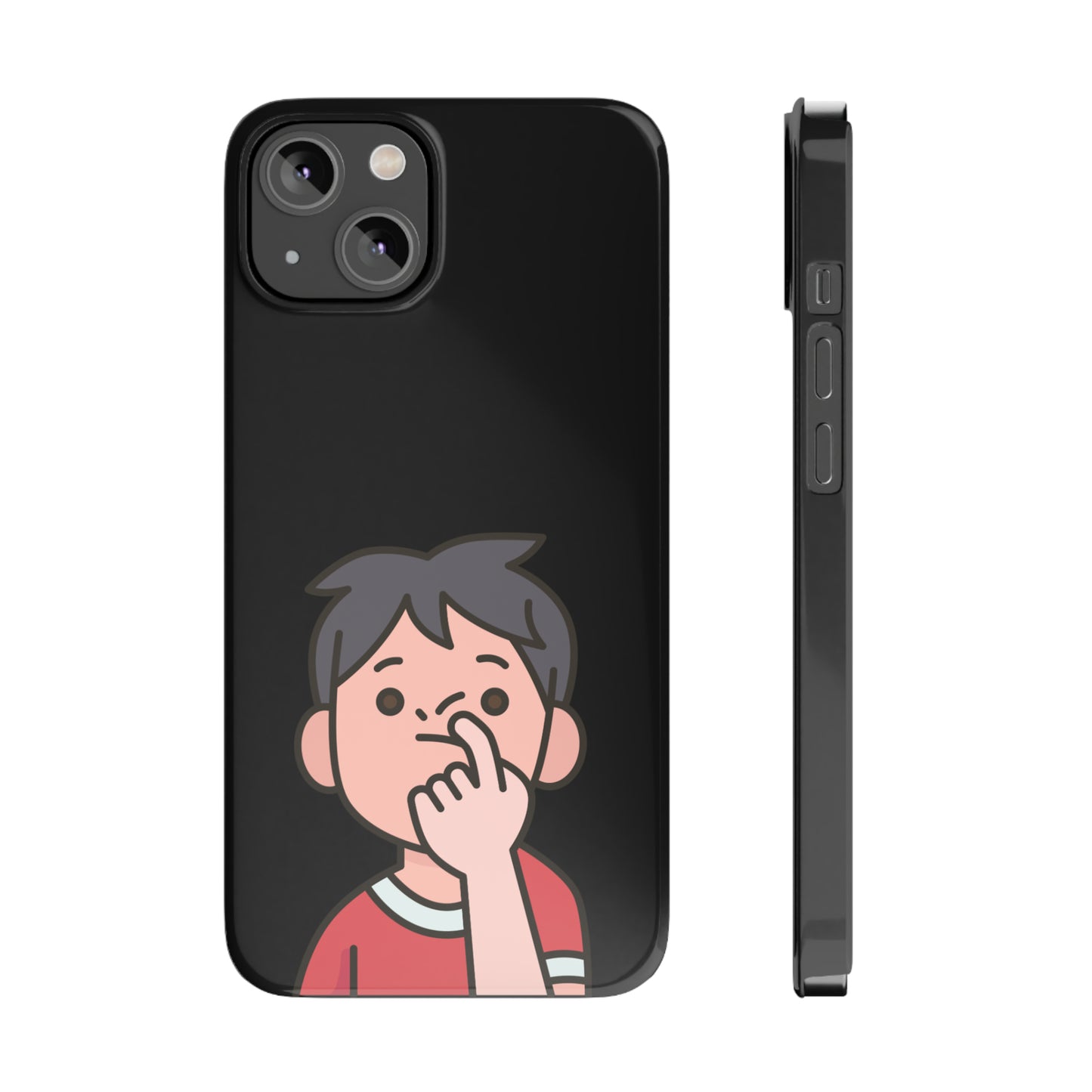 Silly Slim Phone Cases - Boy Picking Nose