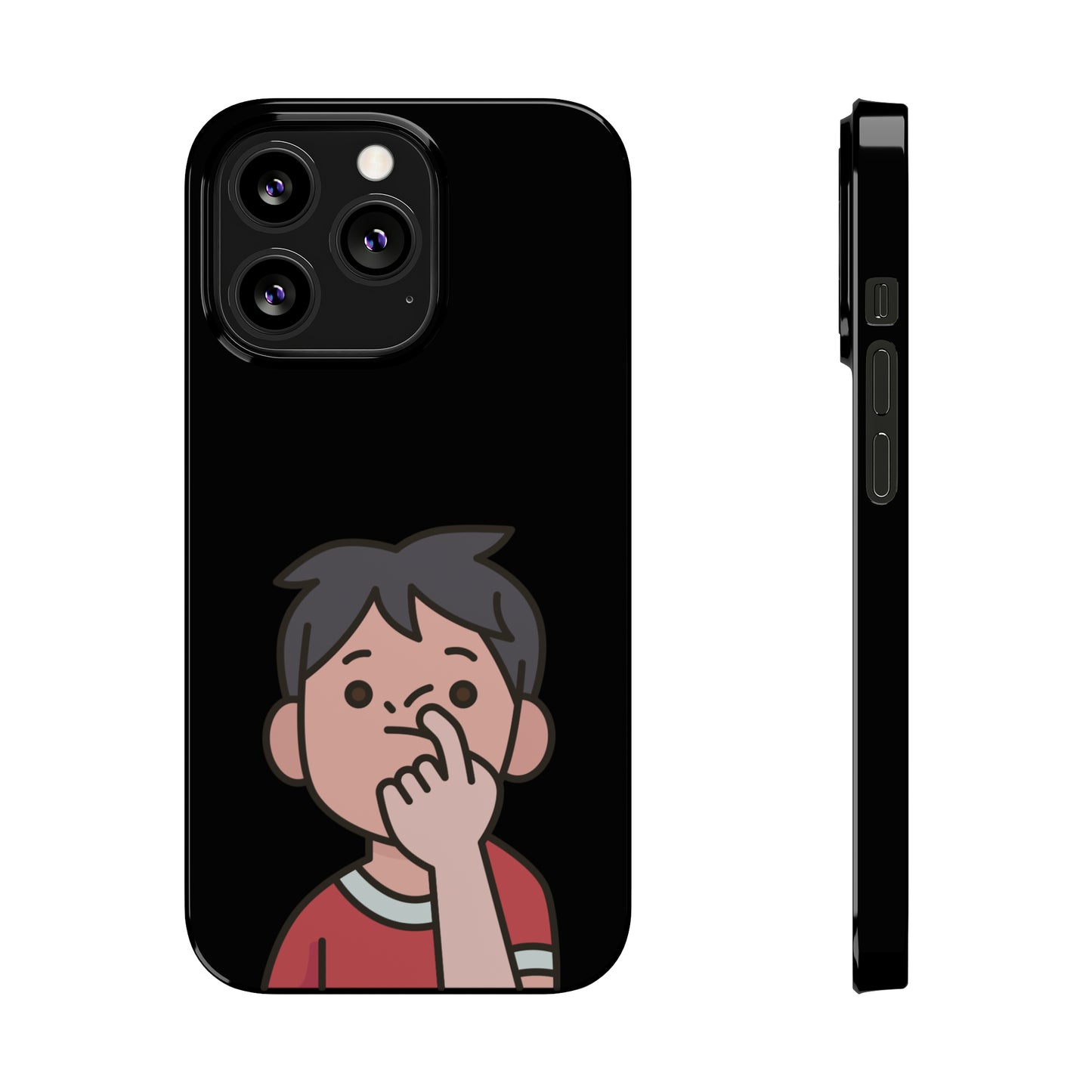 Silly Slim Phone Cases - Boy Picking Nose