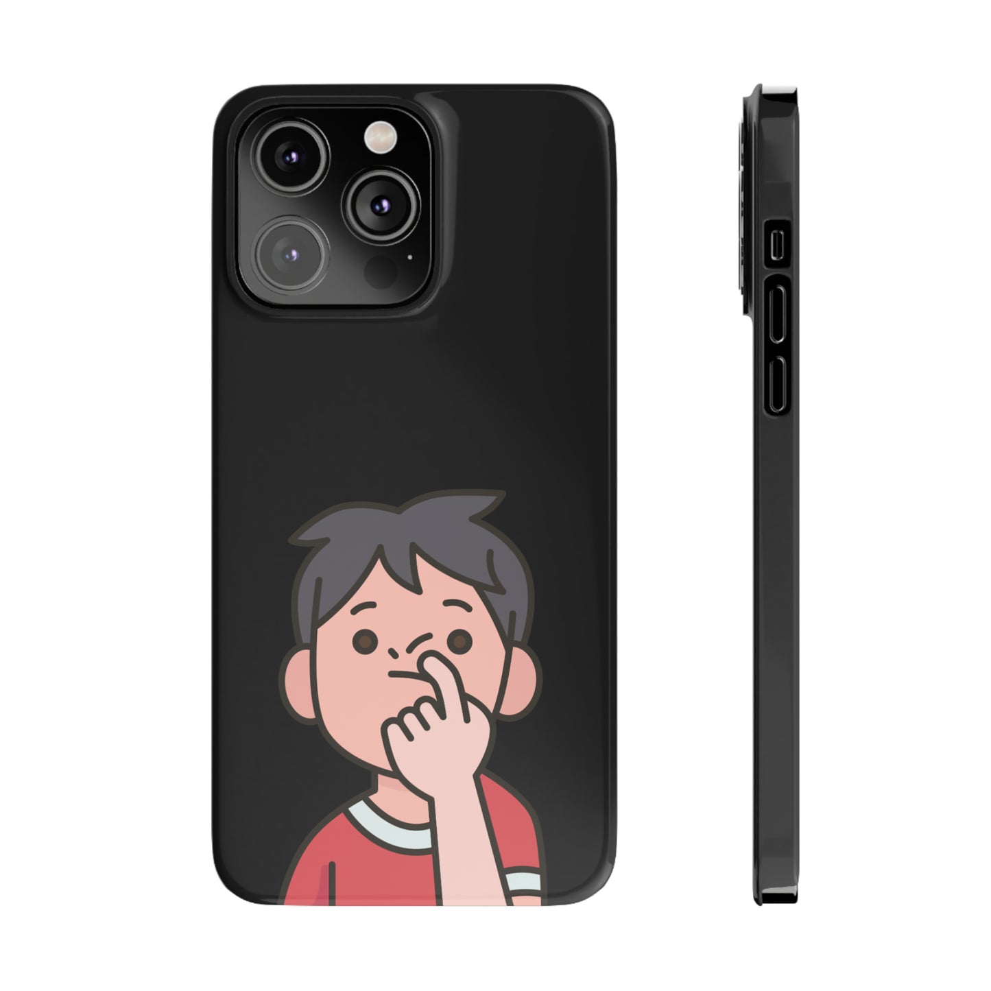 Silly Slim Phone Cases - Boy Picking Nose