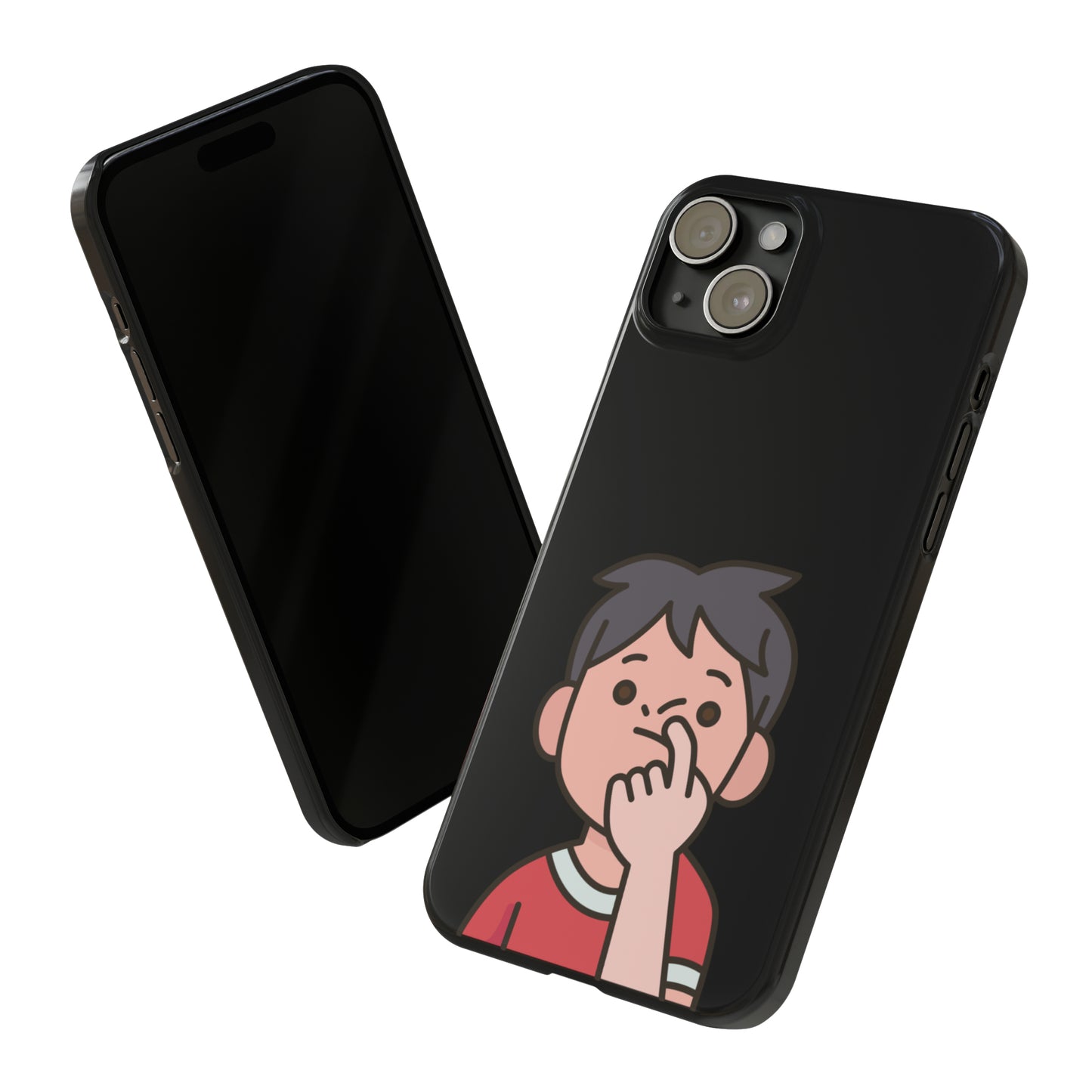 Silly Slim Phone Cases - Boy Picking Nose