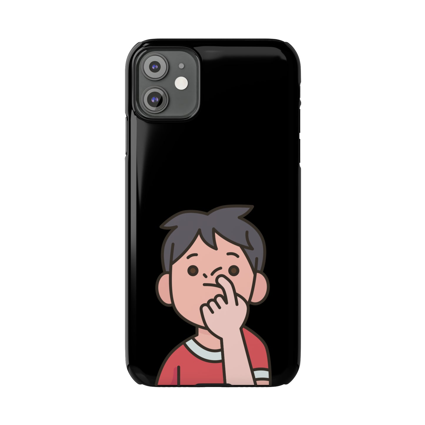 Silly Slim Phone Cases - Boy Picking Nose