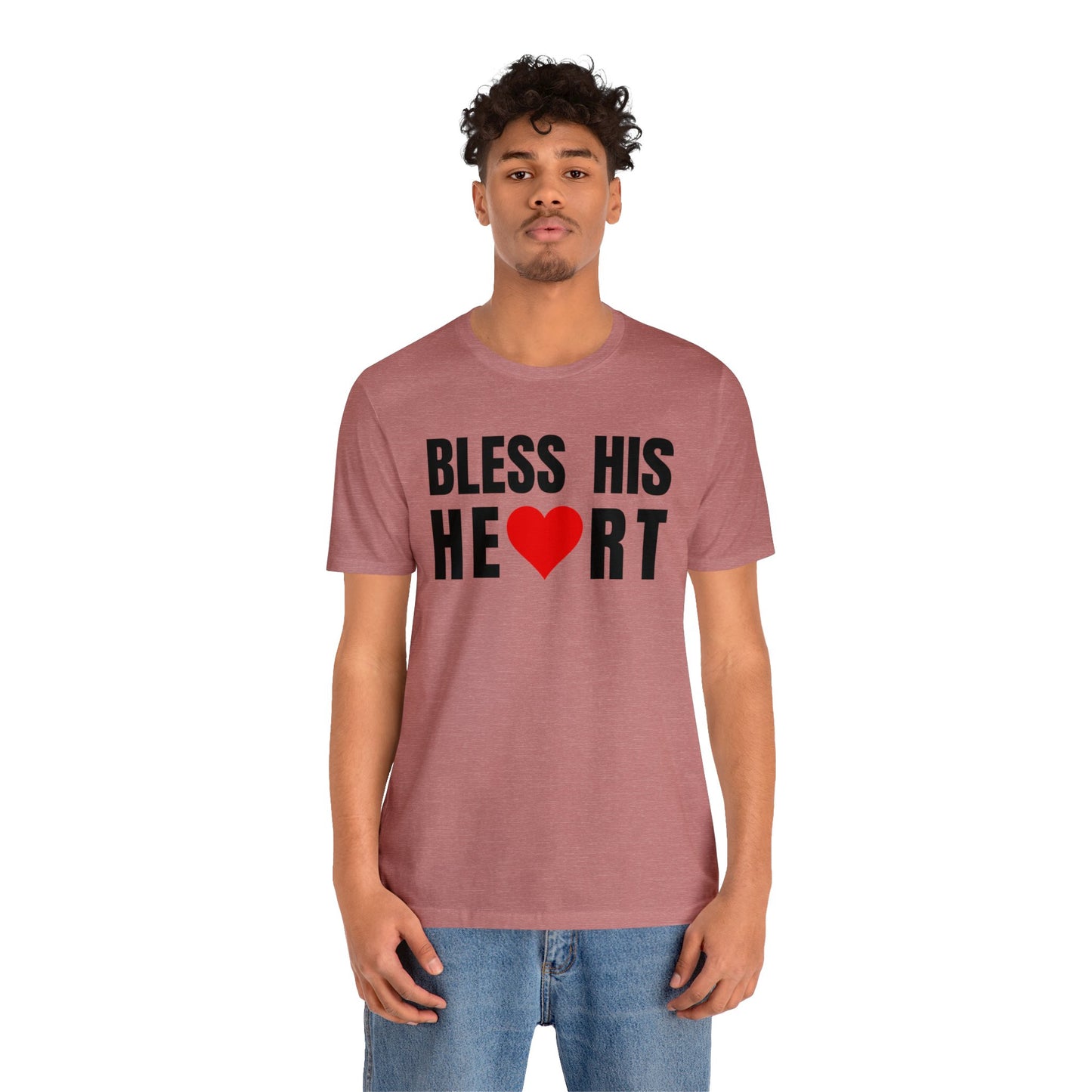 Bless His Heart - Unisex Jersey Short Sleeve Tee