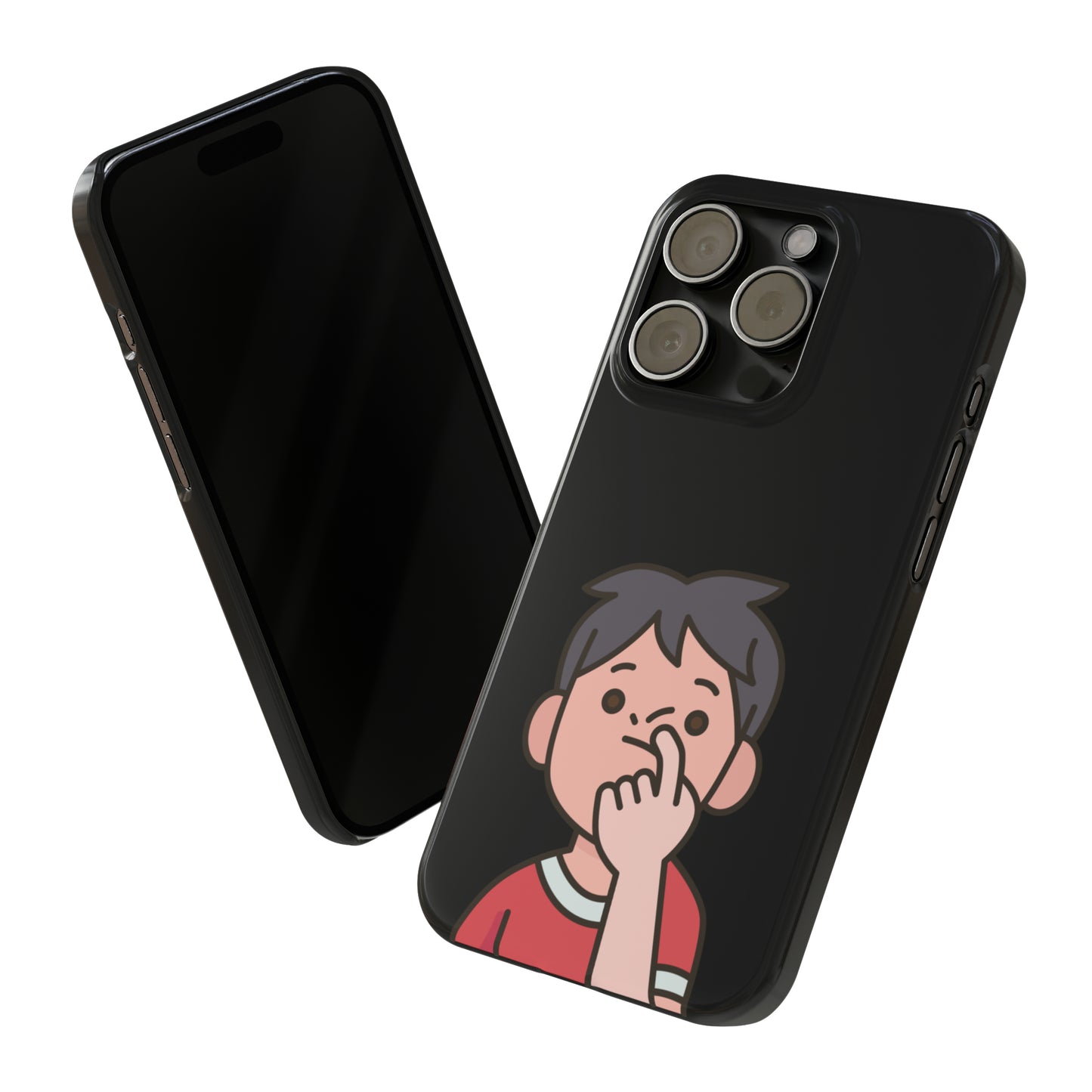 Silly Slim Phone Cases - Boy Picking Nose