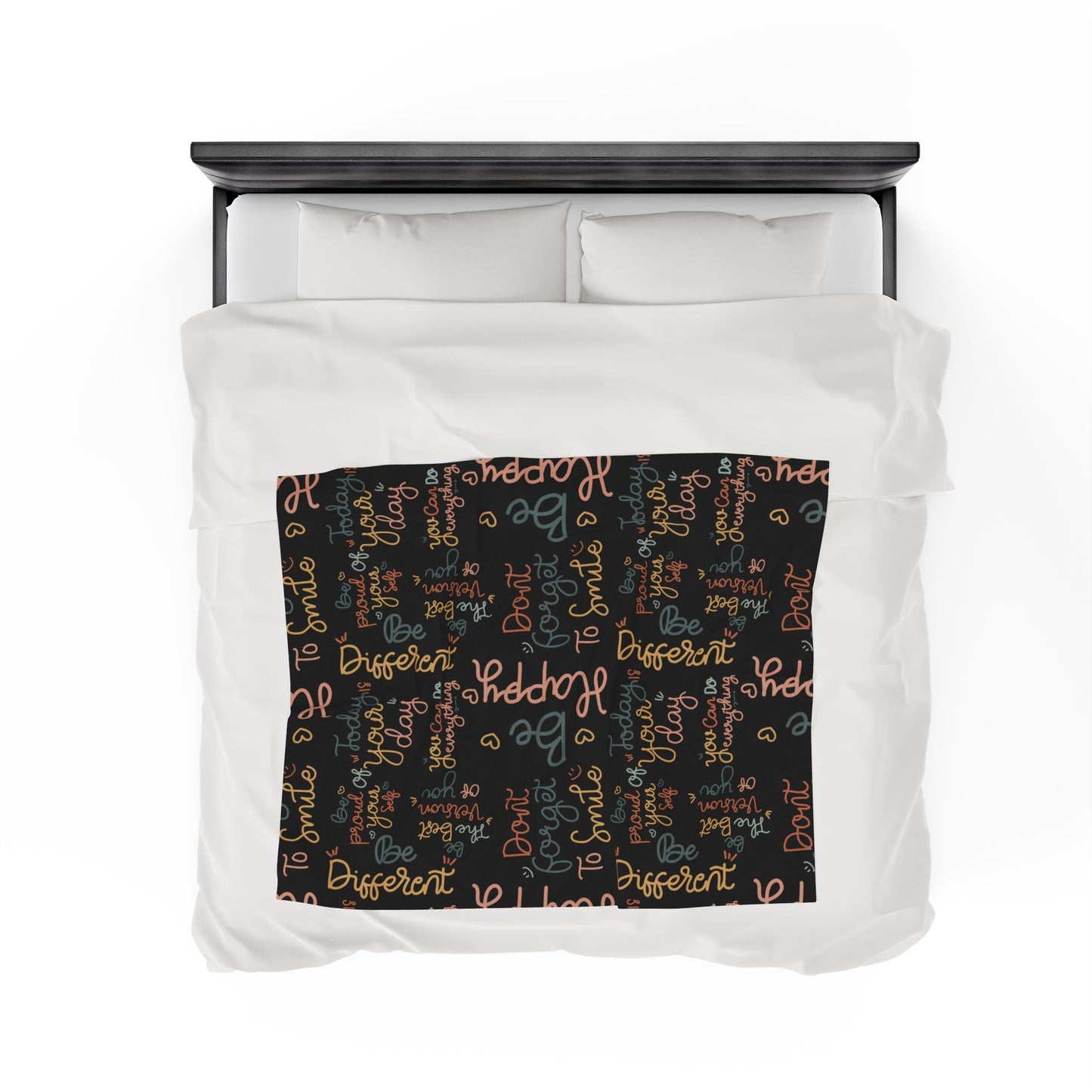 Be Kind to Yourself Velveteen Plush Blanket