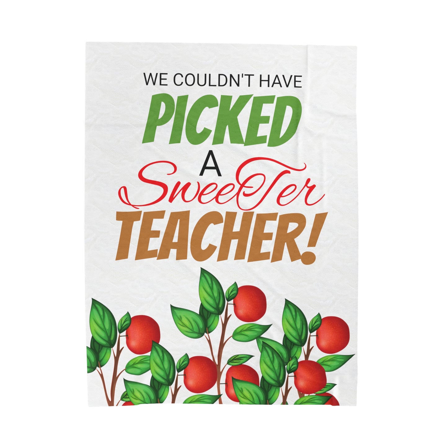 Velveteen Plush Blanket - We Couldn't Have Picked A Sweeter Teacher