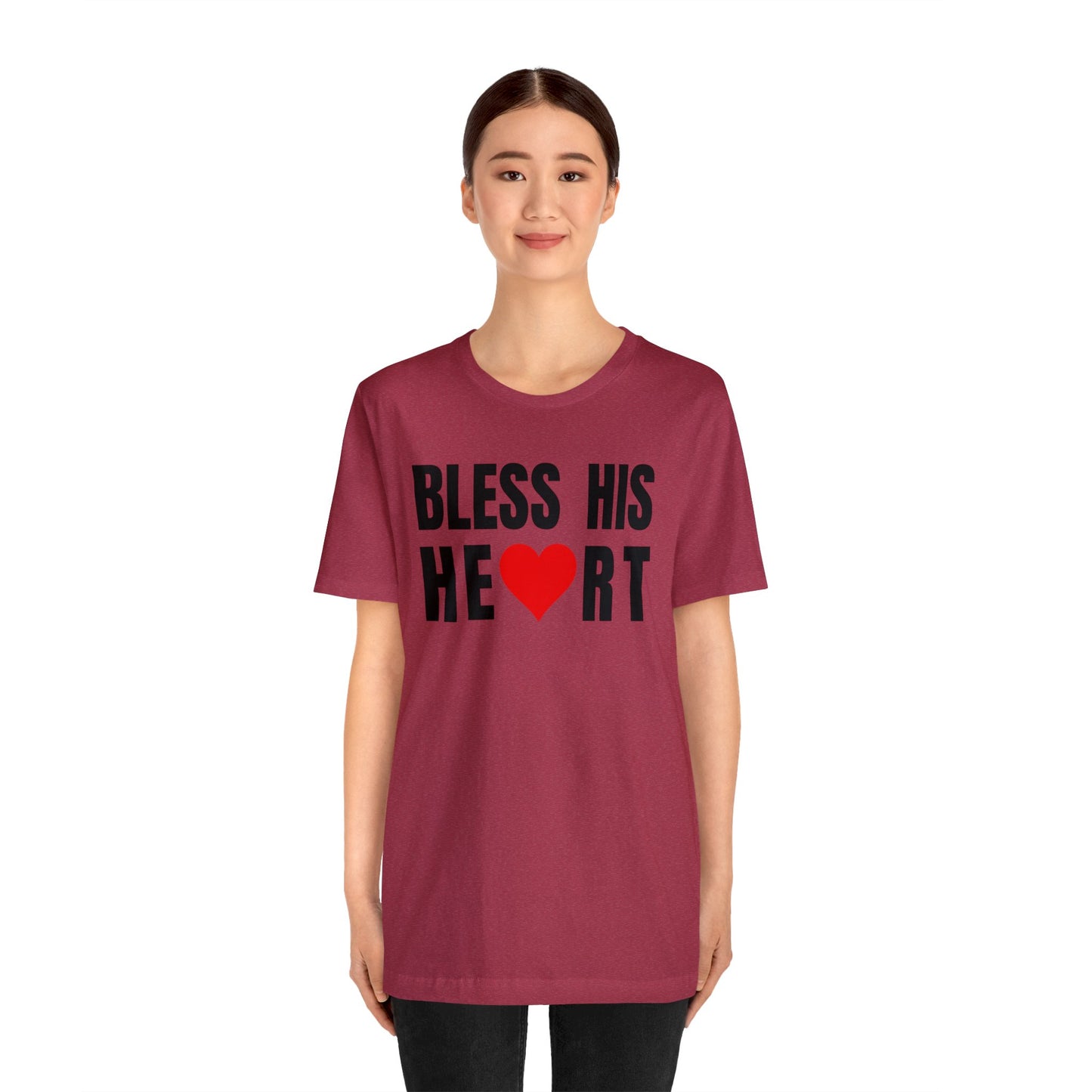 Bless His Heart - Unisex Jersey Short Sleeve Tee