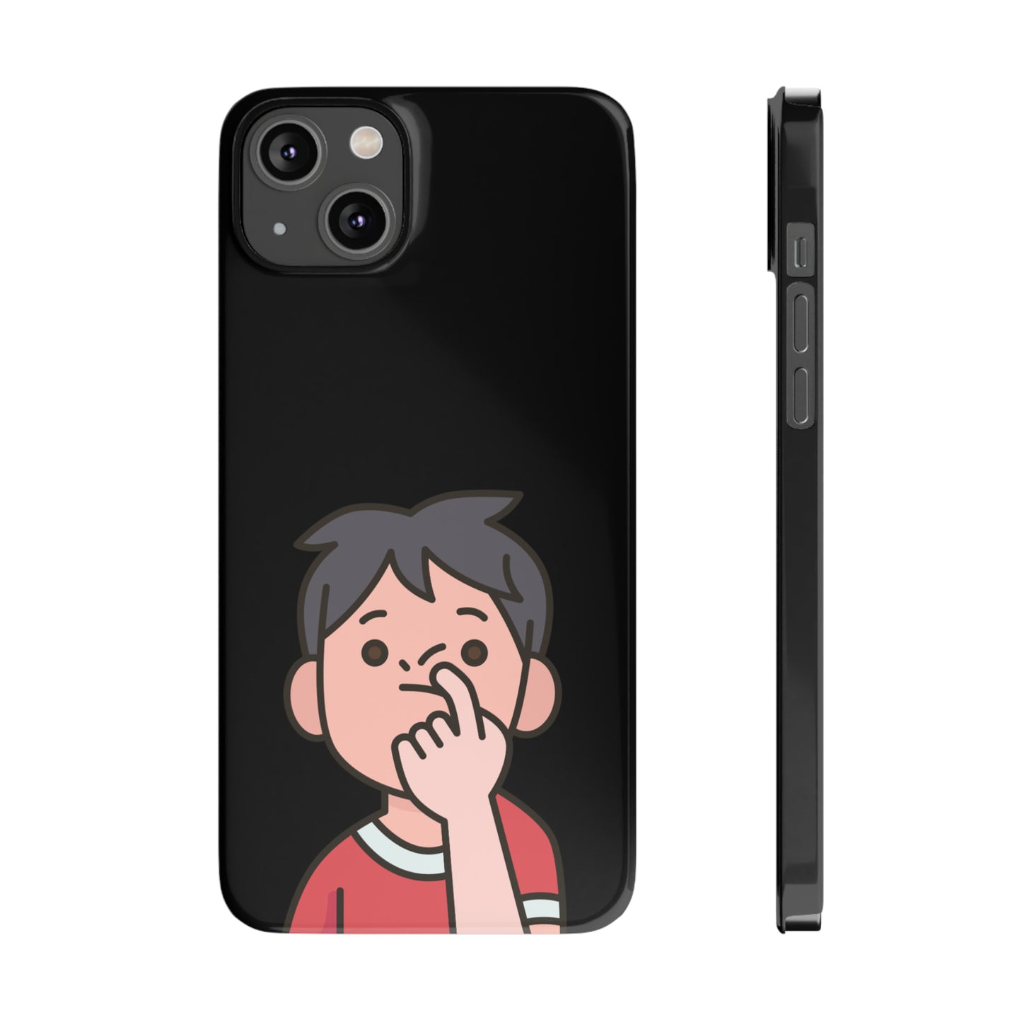 Silly Slim Phone Cases - Boy Picking Nose