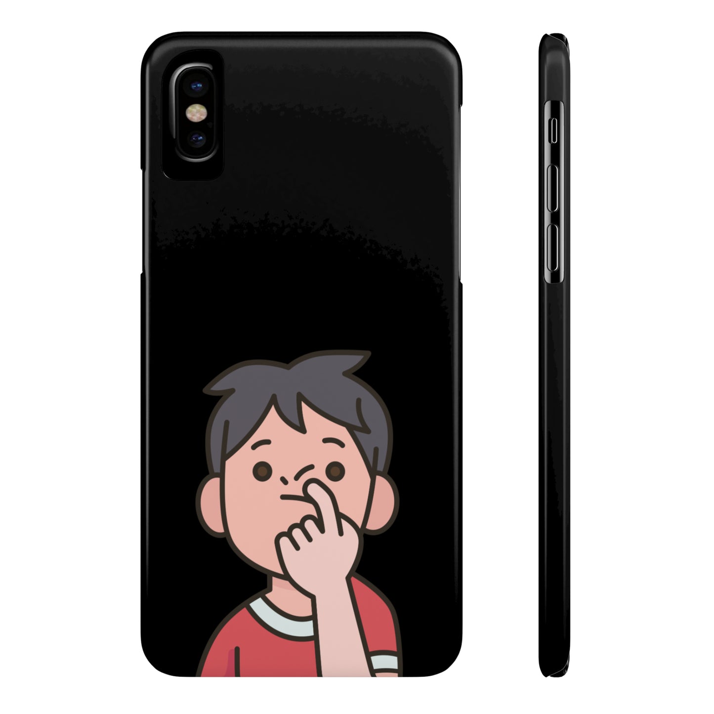 Silly Slim Phone Cases - Boy Picking Nose