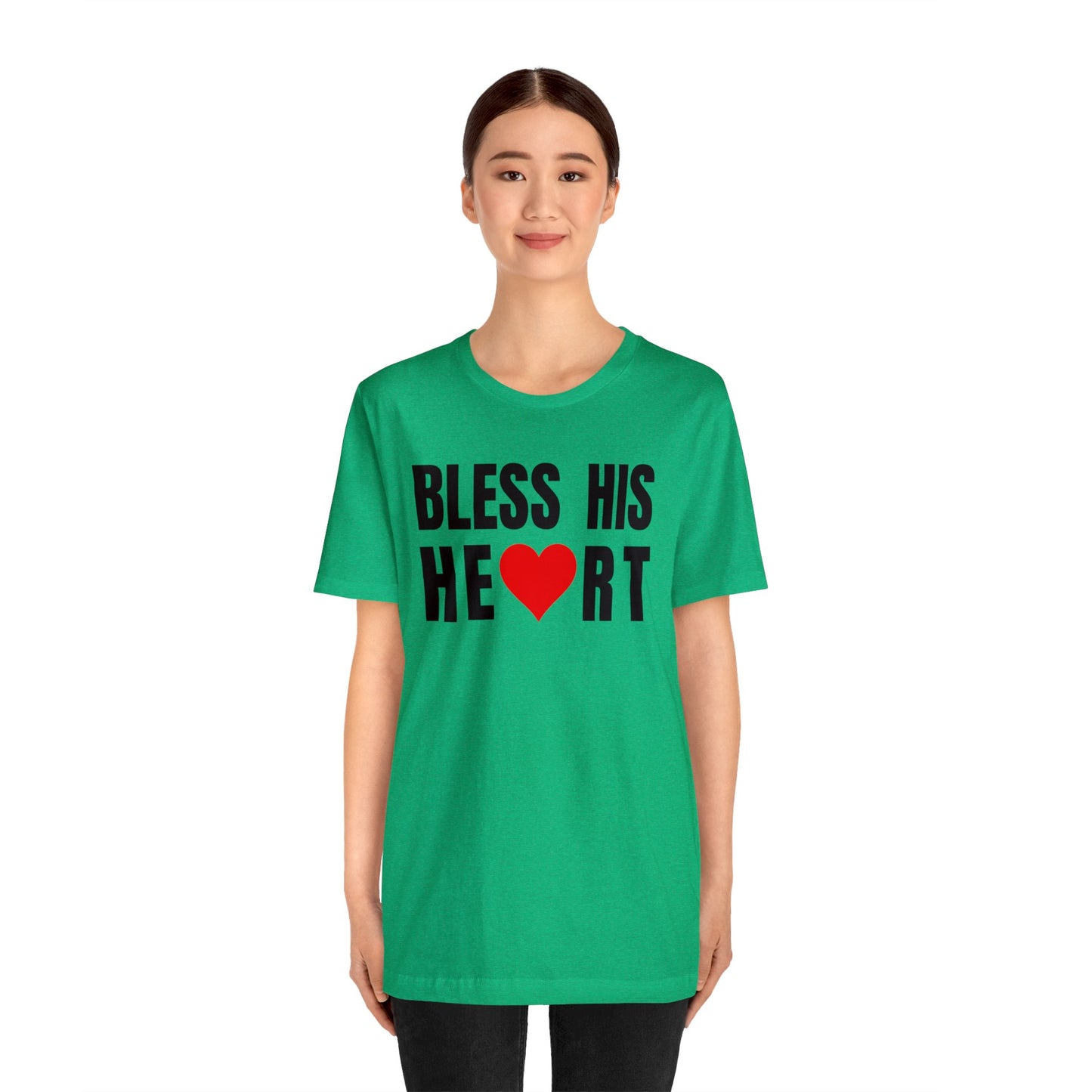 Bless His Heart - Unisex Jersey Short Sleeve Tee