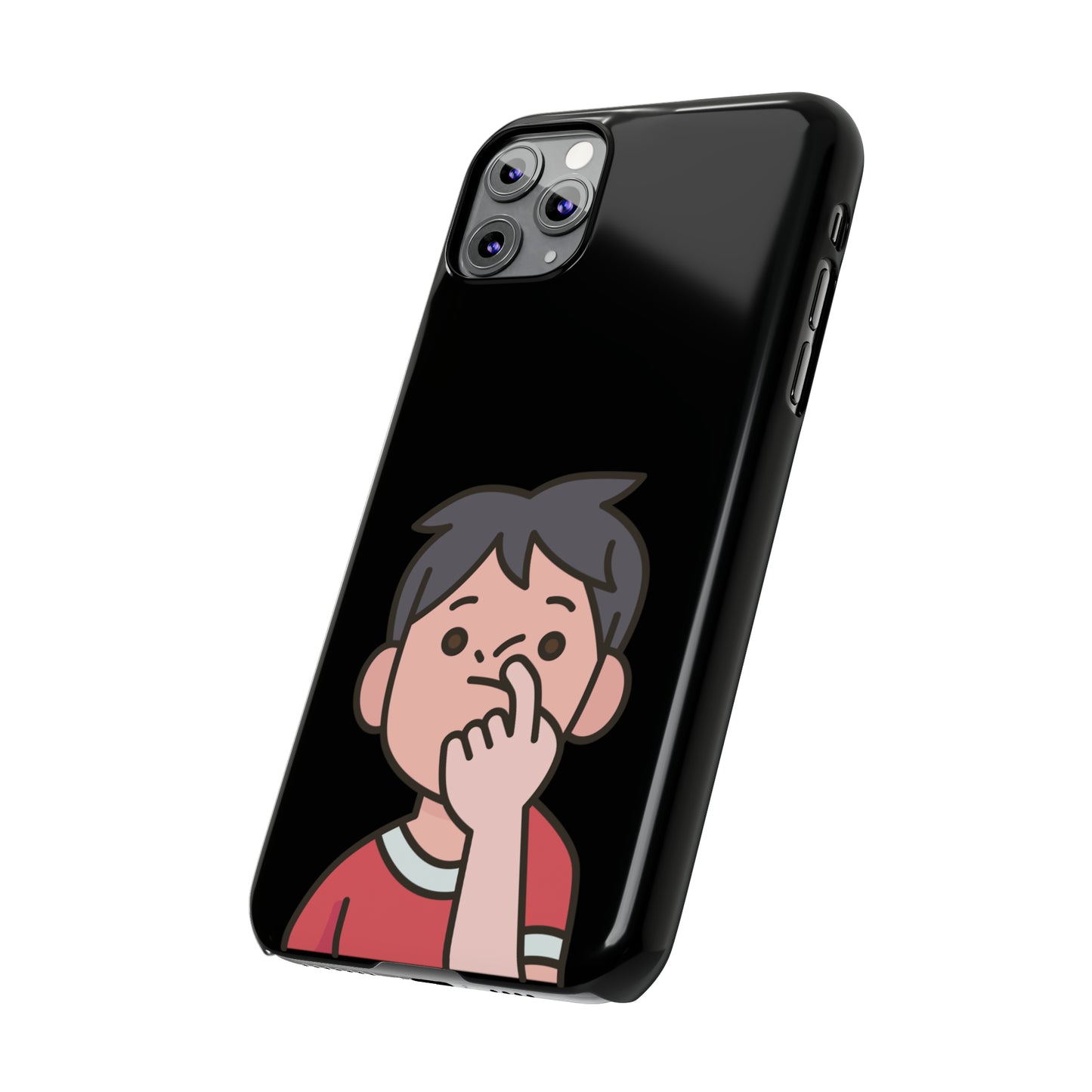 Silly Slim Phone Cases - Boy Picking Nose