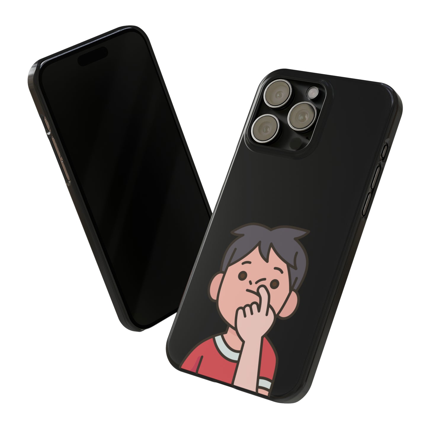 Silly Slim Phone Cases - Boy Picking Nose