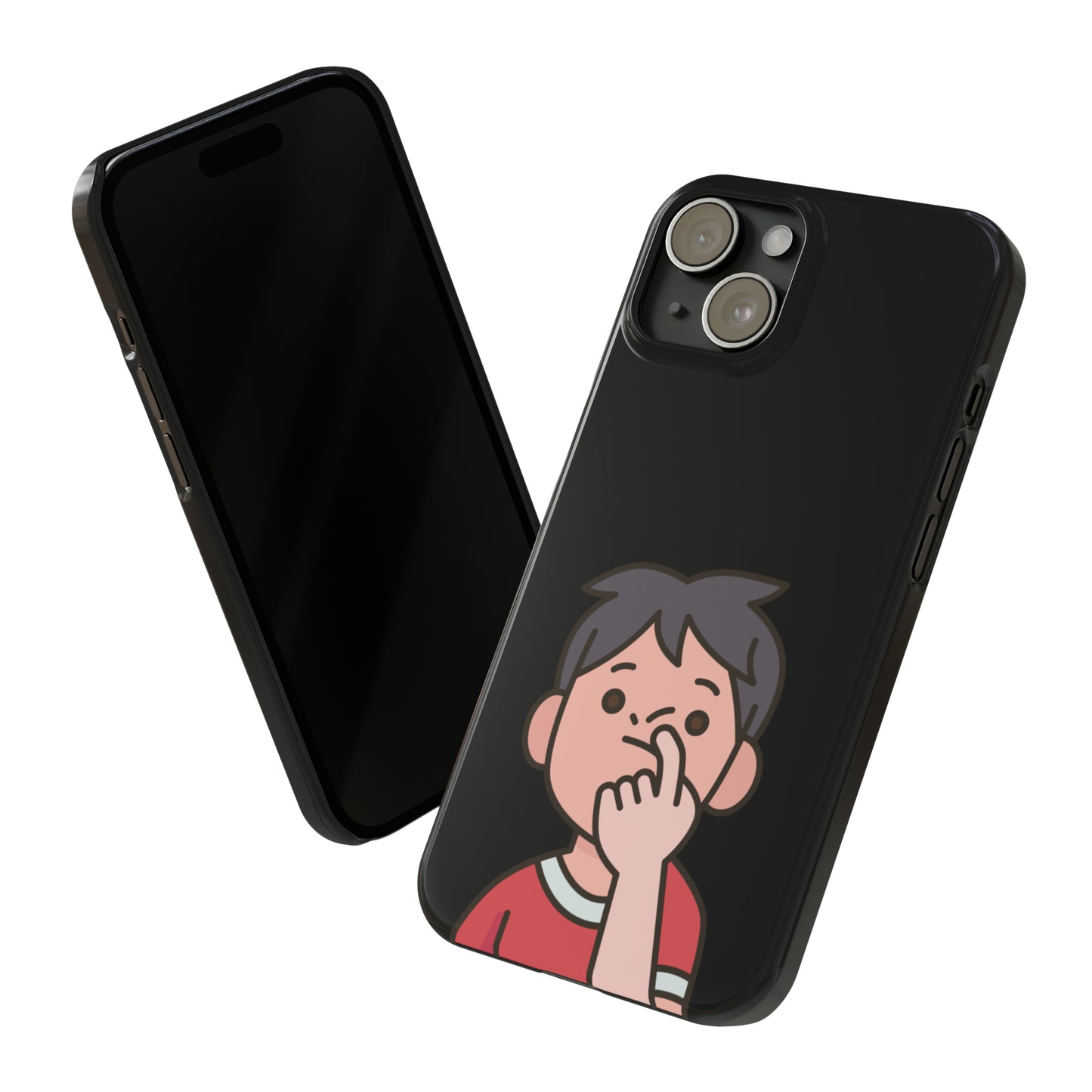 Silly Slim Phone Cases - Boy Picking Nose