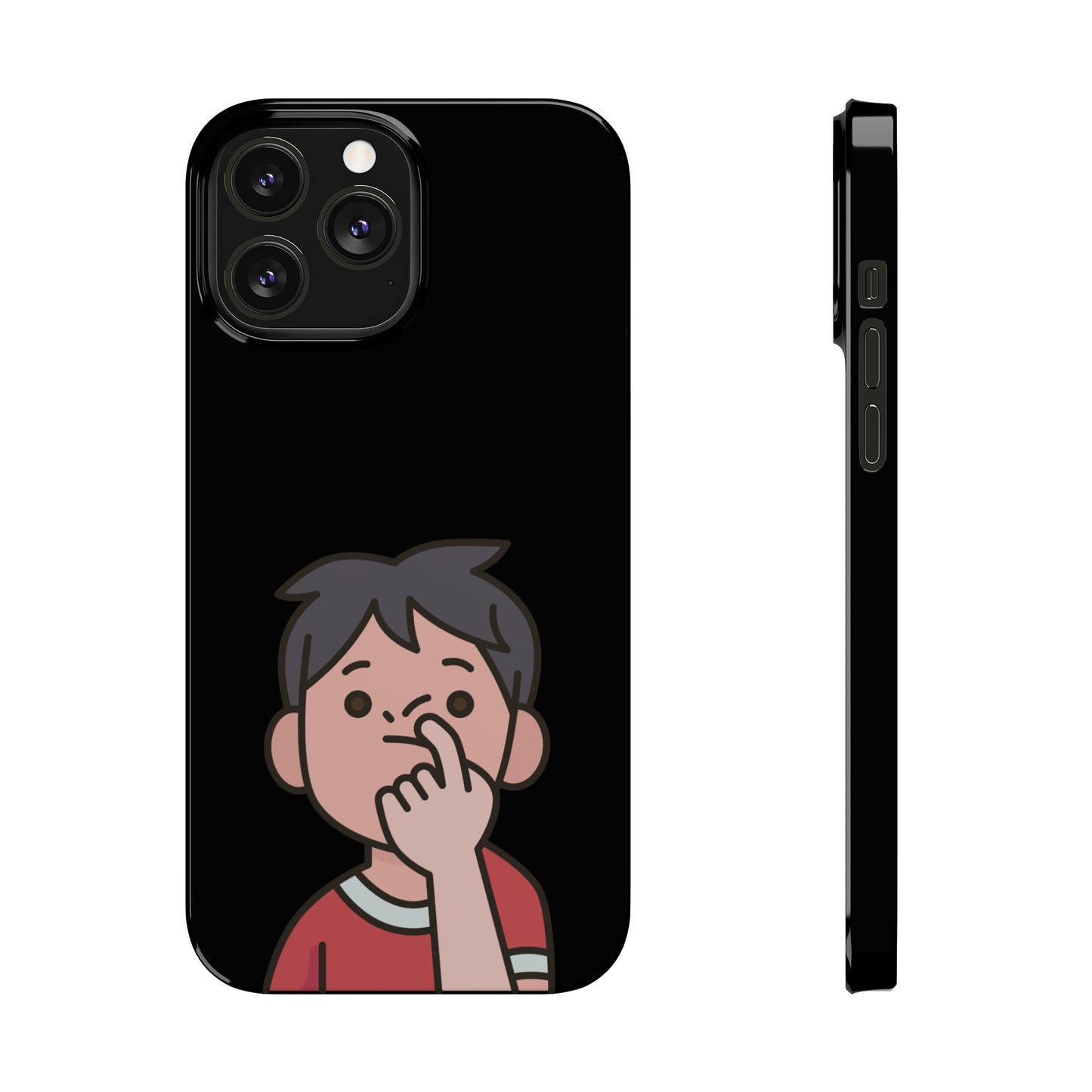 Silly Slim Phone Cases - Boy Picking Nose